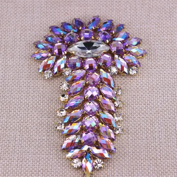 

Sobuy 11.2x7.5cm 1PCS Delicate Light Purple AB Rhinestone Applique For Fashion Clothes Shoes Hats Party Dress Decorative