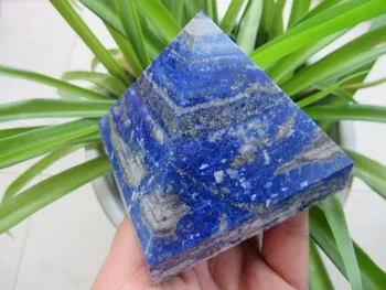 

AA++ Large Rare Nature Blue Lapis Lazuli Crystal Pyramid Point Healing 435g