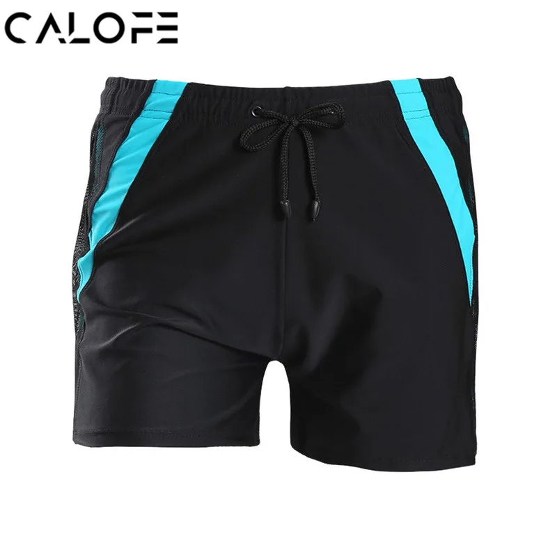 Men's Beach Shorts Striped Patchwork Short 2018 Elastic Swimming Trunks Swimwar Brand Swimsuit Men Trunks Drawstring Brief Male