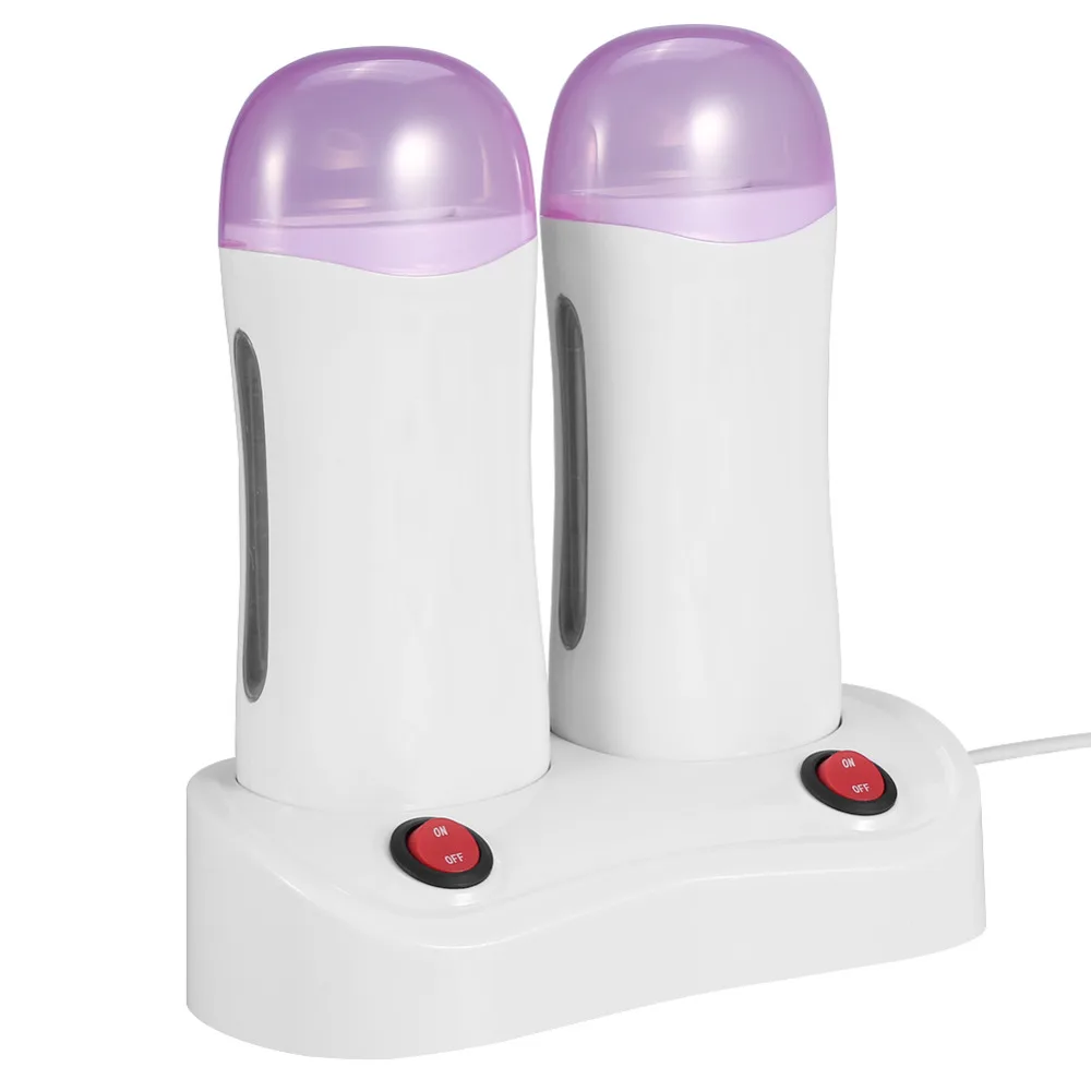 2pcs Electric Wax Heater Epilator Base Roll On Cartridge Waxing