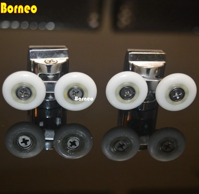 Shower Door Wheels 25mm Shower Door Rollers 4pcs (2 top+2 buttom)Shower Room Accessories glass8-10mm Shower Door Wheels 25mm Shower Door Rollers 4pcs (2 top+2 buttom)Shower Room Accessories glass8-10mm
