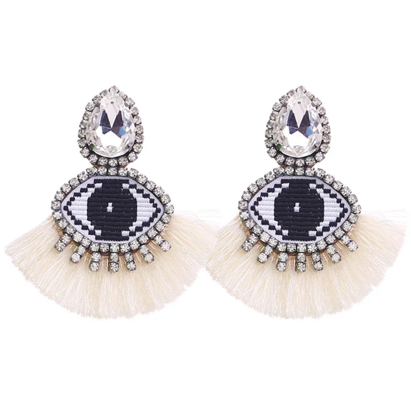 2019 Luxury Watermelon String Beads Dangle Earrings For Women Girl Wedding Bohemian Cute Statement Earrings Jewelry (5)