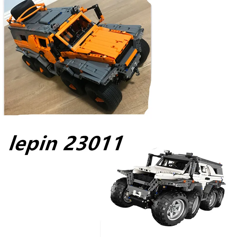 

LEPIN 23011 23011B lepin technic avtoros legoing technic avtoros shaman 8x8 legoing Off-road vehicle Model Building Block bricks