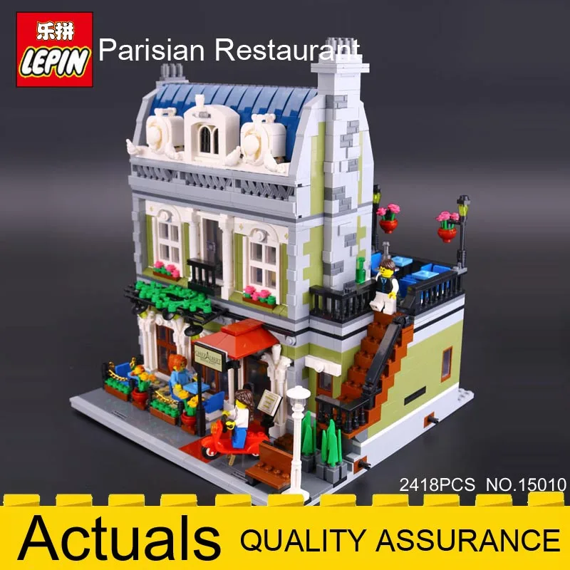

LEPIN Bricks CREATOR City Street 15010 Parisian Restaurant Model Building Blocks Education Toys Compatible LegoINGlys 10243 gift