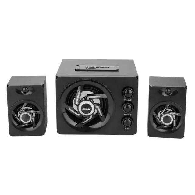 SADA Mini LED Light Speaker Bass Stereo Speaker for Desktop Computer Phone 3.5mm