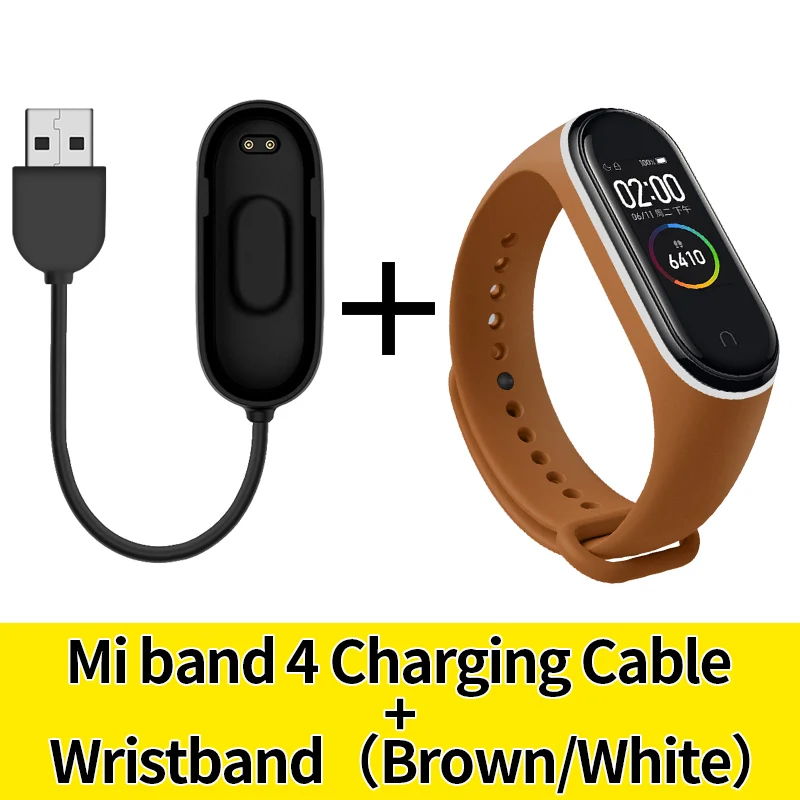 Ремешок на запястье для xiaomi band 4 силиконовый ремешок mi band 4 NFC usb зарядный кабель для mi Band 4 сменный Шнур зарядное устройство аксессуары - Цвет: 2544