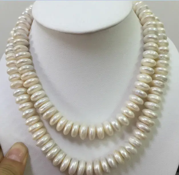 

12-13MM GENUINE NATURAL Australian sea white baroque pearl necklace 38inch 14KGP