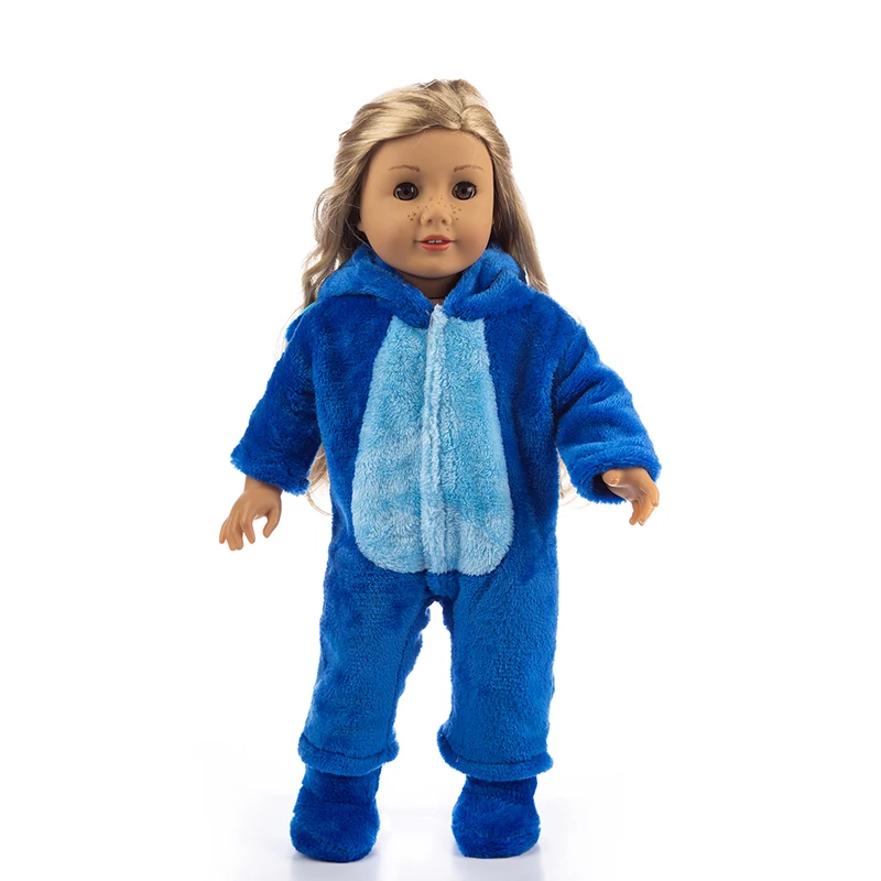

Doll Clothes accessories Born Baby Fit 18 inch 43cm Girl Blue Girl Elephant Hat and Clothes Suit Skirt For Baby Birthday Gift