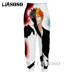 LIASOSO Новый Harajuku аниме BLEACH Ичиго Куросаки мультфильм 3D принт штаны унисекс хорошее качество бренд Косплэй брюки G427