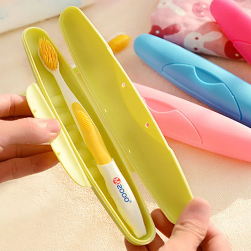 

Portable Travel Toothbrush Boxes Holder Toiletries Toothpaste Holder Case Dustproof Candy Color Toothbrush Box Case
