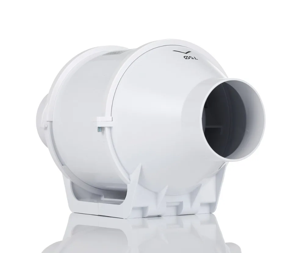  3''High Efficiency Home Inline Duct Fan with Dual Speed Control Switch Ventilation Extractor Fan for Kitchen Bathroom Supplies