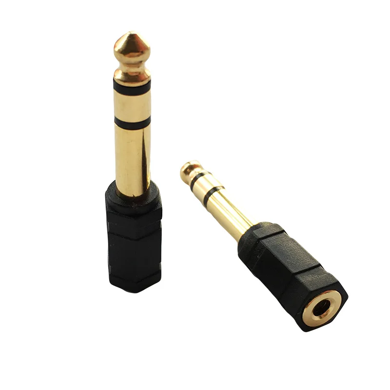 3.5mm Mini Jack Socket to 6.3mm Jack Plug Adapter 6.35 Male Plug To 3.5
