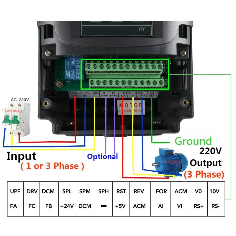 3KW 220V VFD частотно-регулируемый привод 1HP/3HP Вход 3HP Инвертор Выходной частоты конвертер для 3kw шпинделя с частотно-регулируемым приводом 3KW инвертор