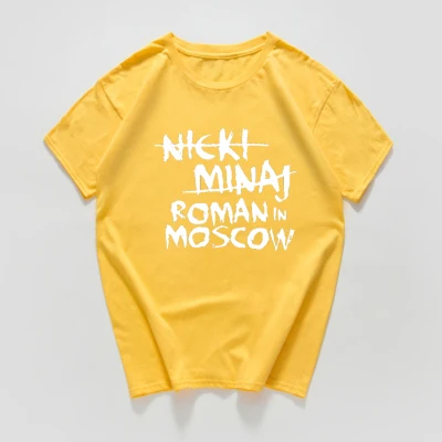 Новинка, аниме певец Ники минадж, футболка для мужчин и женщин, футболка, Повседневная рэп Харадзюку, животное, сексуальная хлопковая футболка, женская уличная одежда - Цвет: W399MT yellow