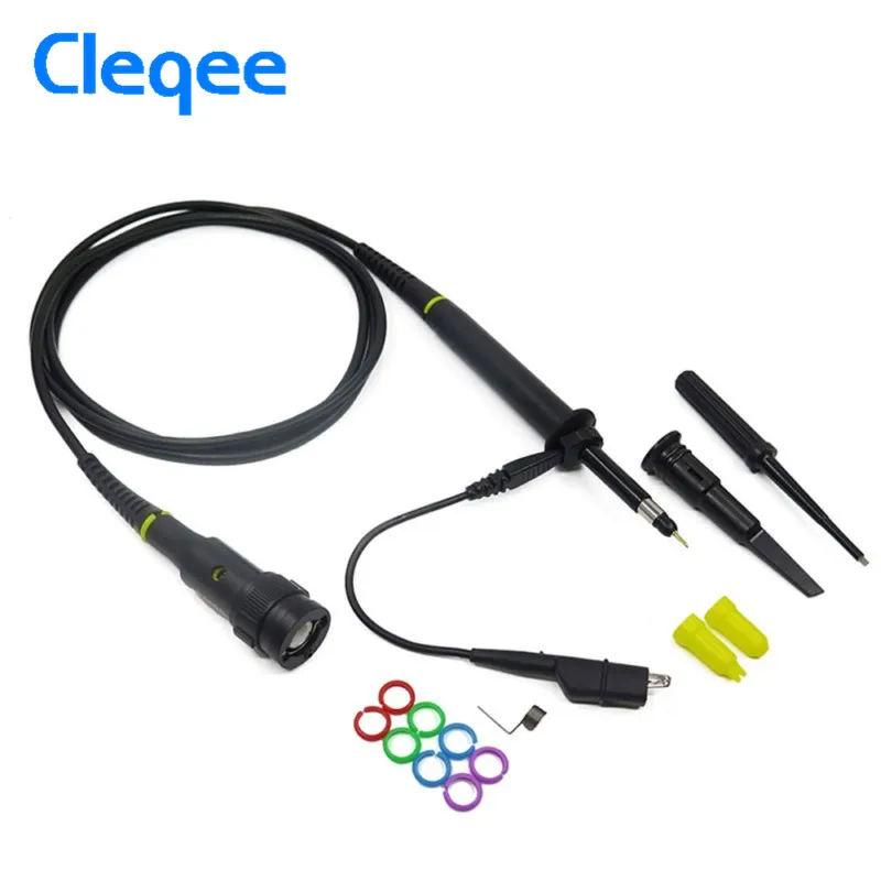 

Cleqee P4250 1PCS Oscilloscope Probe 100:1 High Voltage Withstand 2KV 250MHz Alligator Clip Test Probe for Electronic Measuring