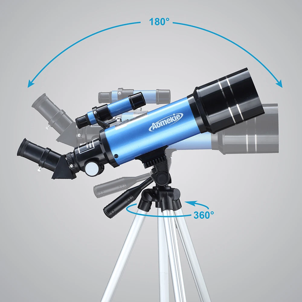 Refrator com Alta Ereta para o Espaço Aomekie Telescópio Tripé Móvel Suporte 16x - 66x Imagem Lua Assistindo Crianças Iniciantes Presente 40070 8 High Quality Ferramenta