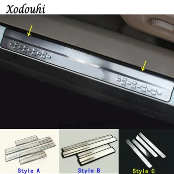 

For Nissan X-Trail XTrail T32/Rogue 2014 2015 2016 Car Pedal Door Scuff Plate Cover Threshold Stick External Outside Hoods 4pcs