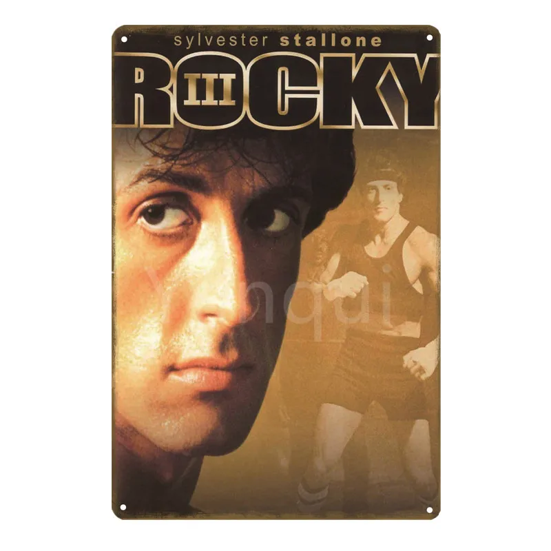 Metal Tin Sign ROCKY MOVIE Decor Pub Bar Home Vintage Retro Poster
