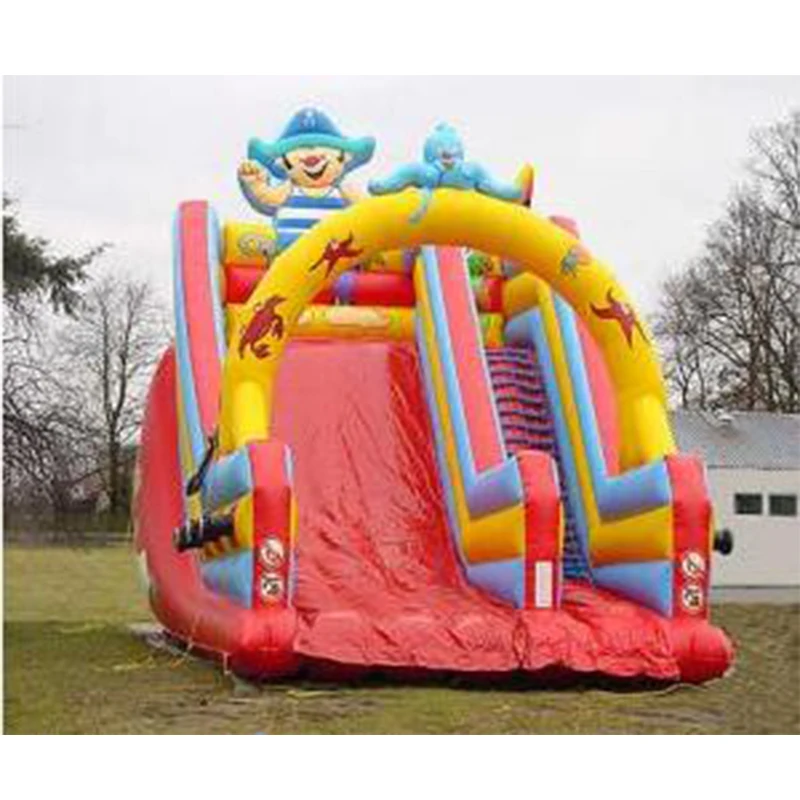 

Customized children slides amusement park playground inflatable castle Slide