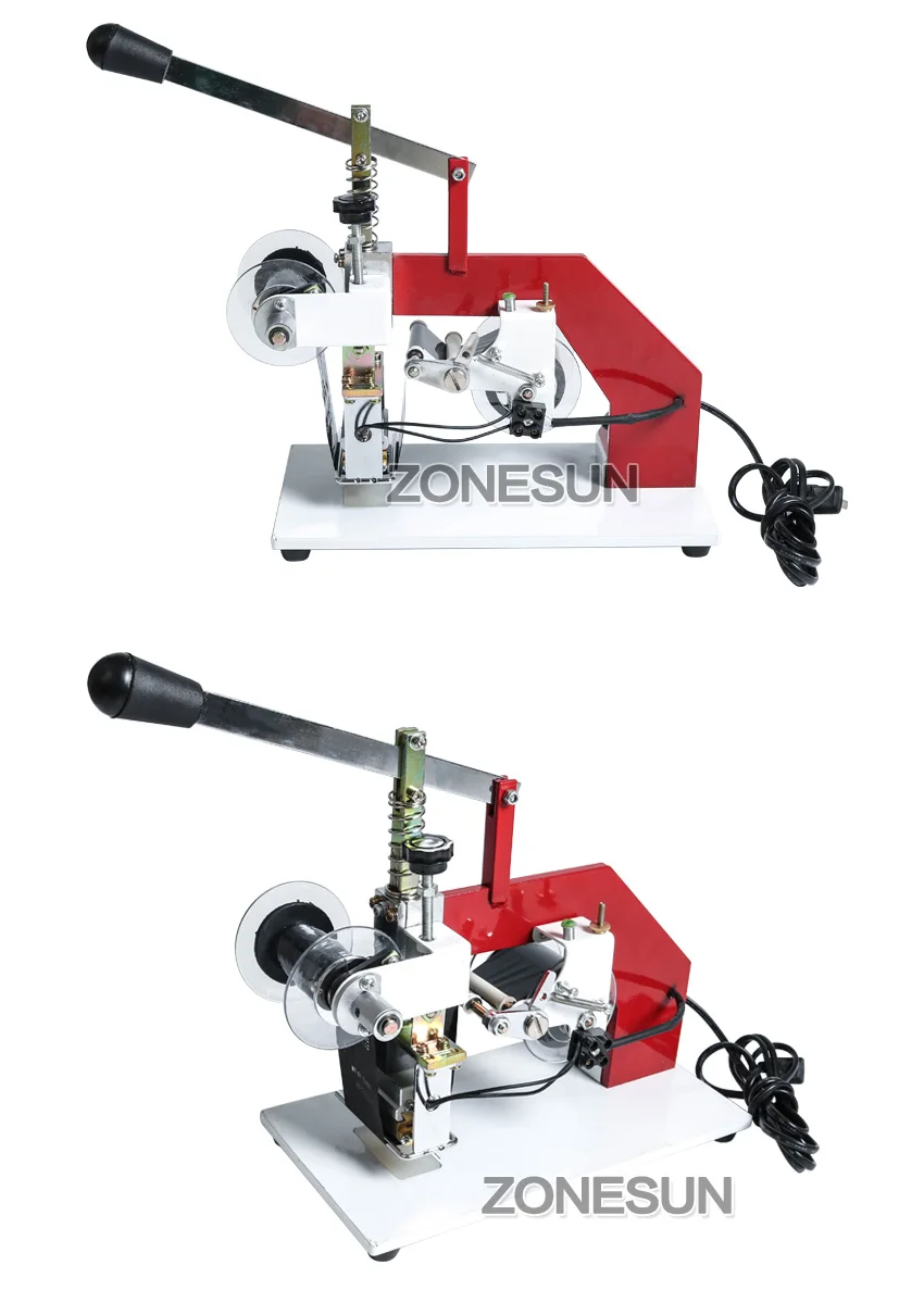 ZONESUN ZY-RM5-E цвет ленты Горячая печатная машина ручной кодирования Дата принтер код области печати 35/50*3 мм