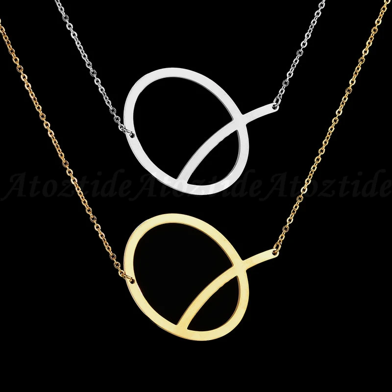 Atoztide Women Personalize A-Z 26 Alphabet Letter Necklace DIY Gold Chain Initial Name Pendant Necklace Customized Jewelry Gift Fashion Jewelry