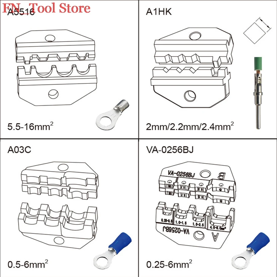 1 шт. набор штампов для пневматических обжимных инструментов и EM-6B2 FEK-06M электрических обжимных инструментов и ручной инструмент типа HS