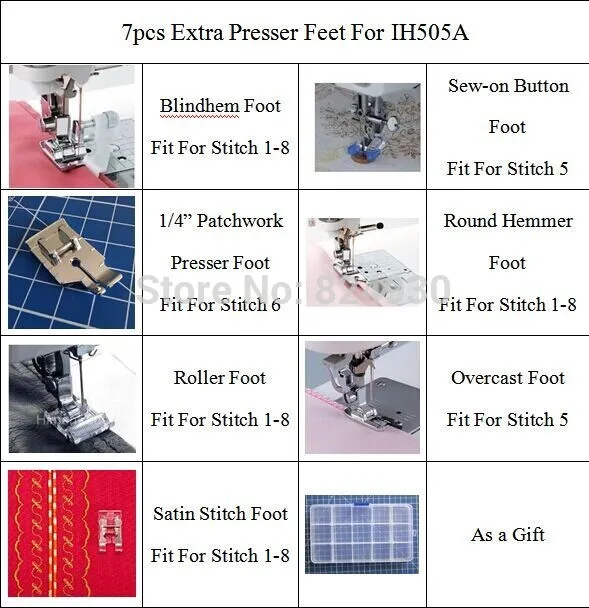 

domestic sewing machine presser foot