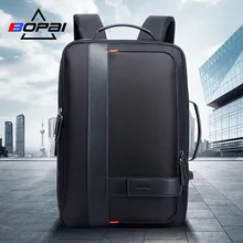 BOPAI, мужские сумки, модный рюкзак с зарядкой от usb для мужчин, бизнес, путешествия, 15,6 дюймов, рюкзак для компьютера, мужские повседневные рабочие рюкзаки