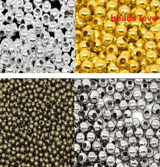 

(200Pcs/lot )6mm Dia Pick 4 Colors Jewelry Findings Smooth Ball Spacer Beads (w02940)Free Shipping!