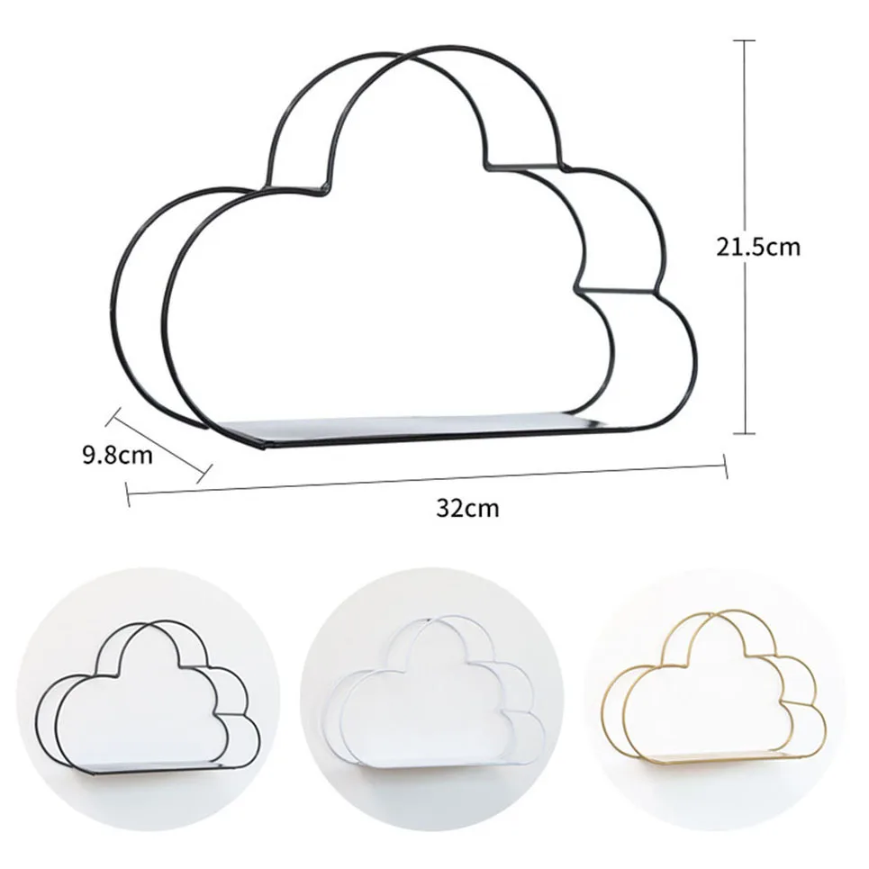 Скандинавская полка в форме облака настенная подвесная полка железная металлическая Настенная Декорация плавающая полка Статуэтка дисплей мужская декоративная настенная полка