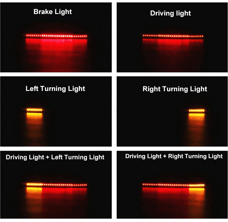 Универсальный светодиодный сигнальный фонарь для автомобиля, мотоцикла, квадроцикла, задний светильник, полоска тормоза, сигнал поворота, гибкий светодиодный светильник для номерного знака, кафе-гонщик
