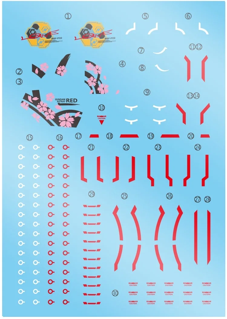 

XY Water decal HIRM 1:100 Astray MBF-P02 red frame Gundam Seed Astray