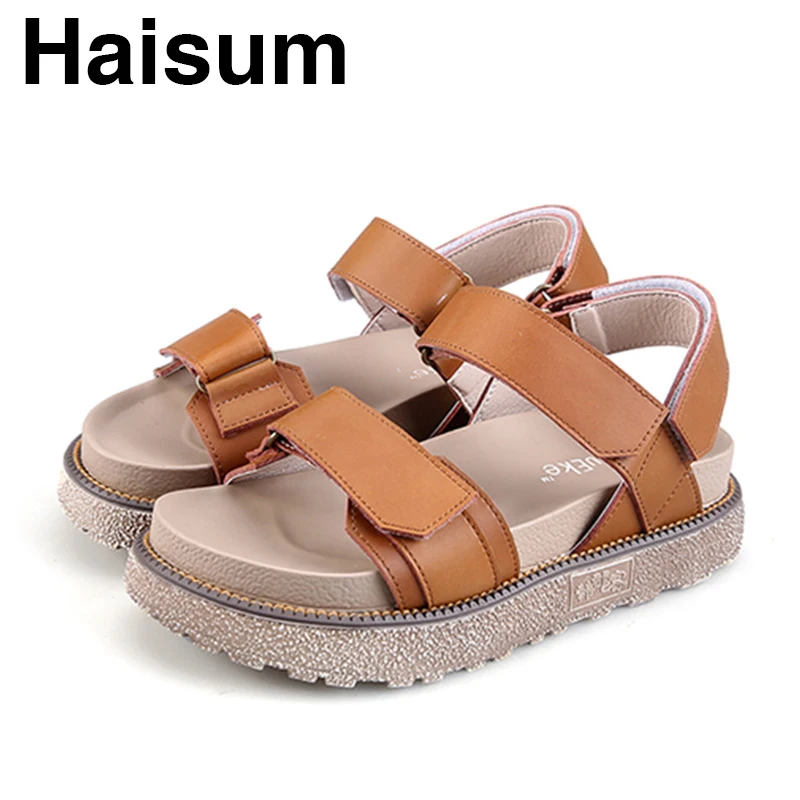 

Roman sandals women's thick-soled British wind student shoes H-555-3