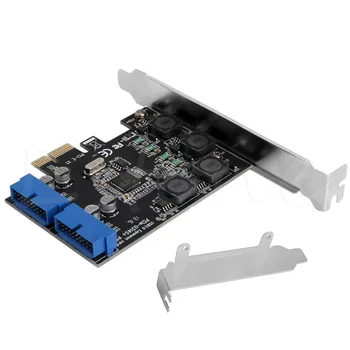 

USB 3.0 2 Port 19Pin Card PCI-e to PCI Express Internal 20Pin Male Ports Adapter