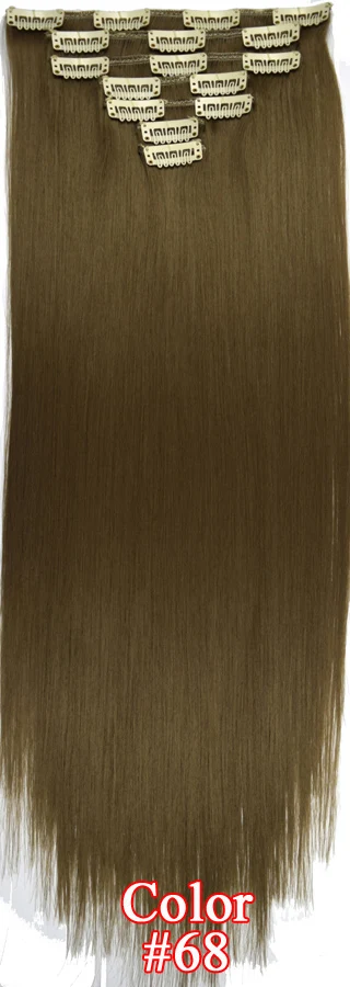 TOPREETY термостойкие B5 Синтетические прямые 7 шт./компл. клип в наращивание волос 7006 - Цвет: 68