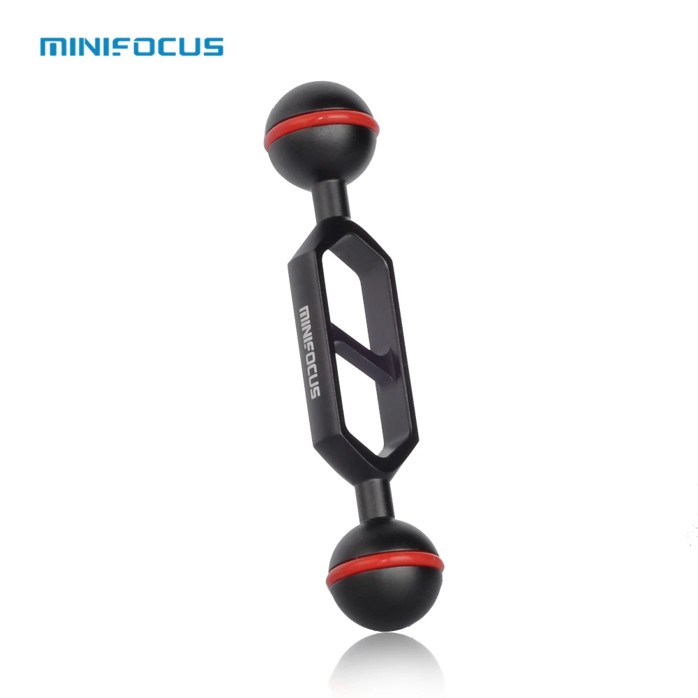 

Minifocus 4"/10.3cm Double 1" Ball Arm Segment for Diving Connecting Strobe/Video Light to Underwater Housing Arm System