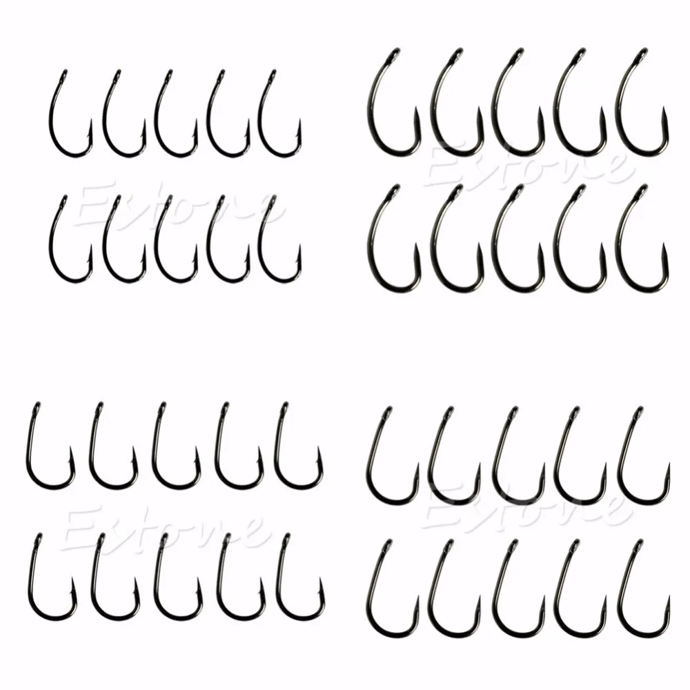 

10X Sharpened Fishing Barb Hooks Jig Fish Fishhook Tool High-Carbon Lures Baits
