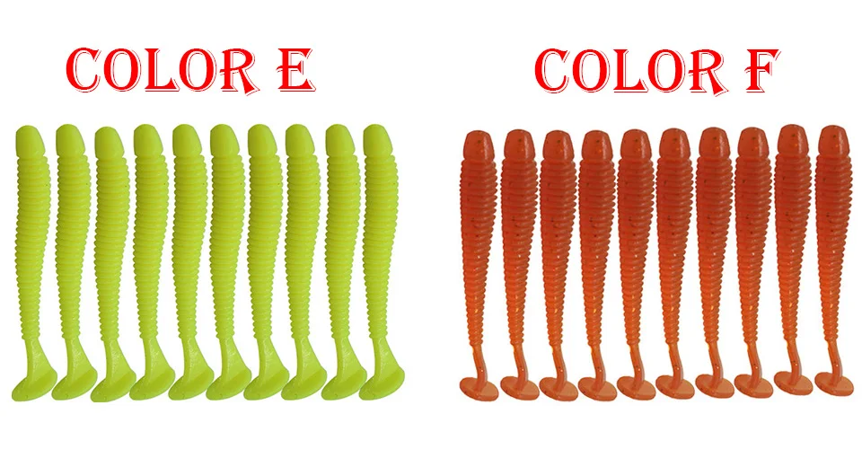25 шт./лот, мягкие резиновые рыболовные приманки, 50 мм, 0,7 г, приманки, воблер, черви, ложка, крючки, искусственная силиконовая рыболовная приманка