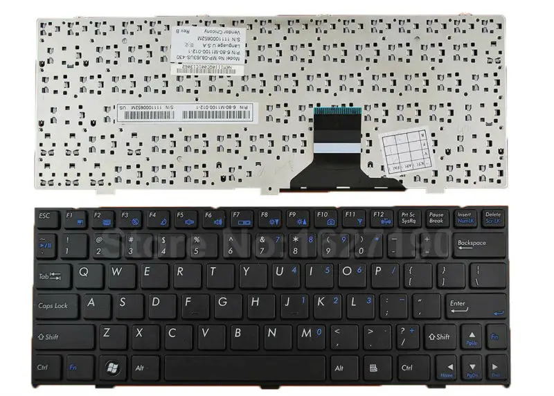 

US Keyboard For CLEVO M1100 M1110 M1111 M1115 BLACK FRAME BLACK New Laptop Keyboards With