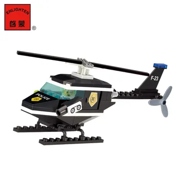 

Enlighten Models Building toy Compatible with E123 76pcs Helicopter Blocks Toys Hobbies For Boys Girls Model Building Kits
