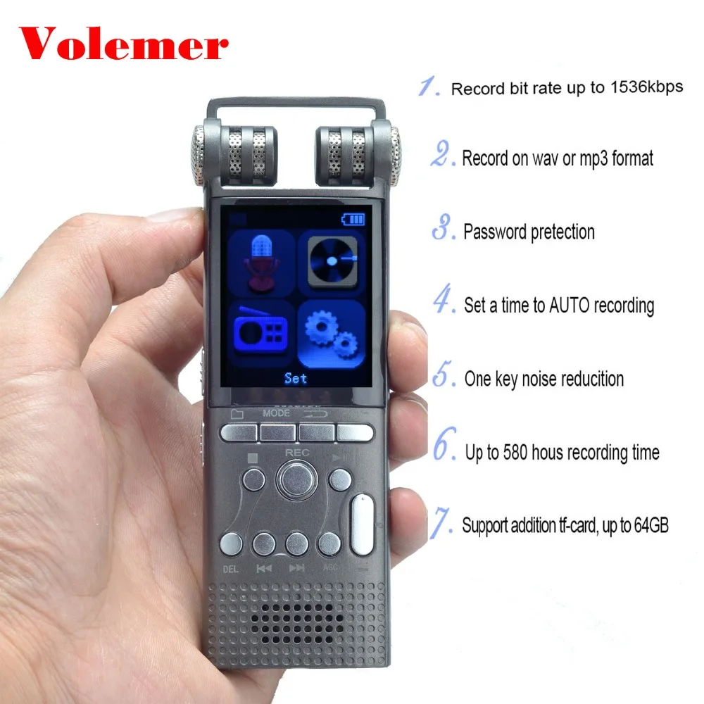 Volemer Hifi Digital Voice Recorder Professional Business Audio Tracker USB Pen Activated Dictaphone Recorder Support TF card Volemer Hifi Digital Voice Recorder Professional Business Audio Tracker USB Pen Activated Dictaphone Recorder Support TF card