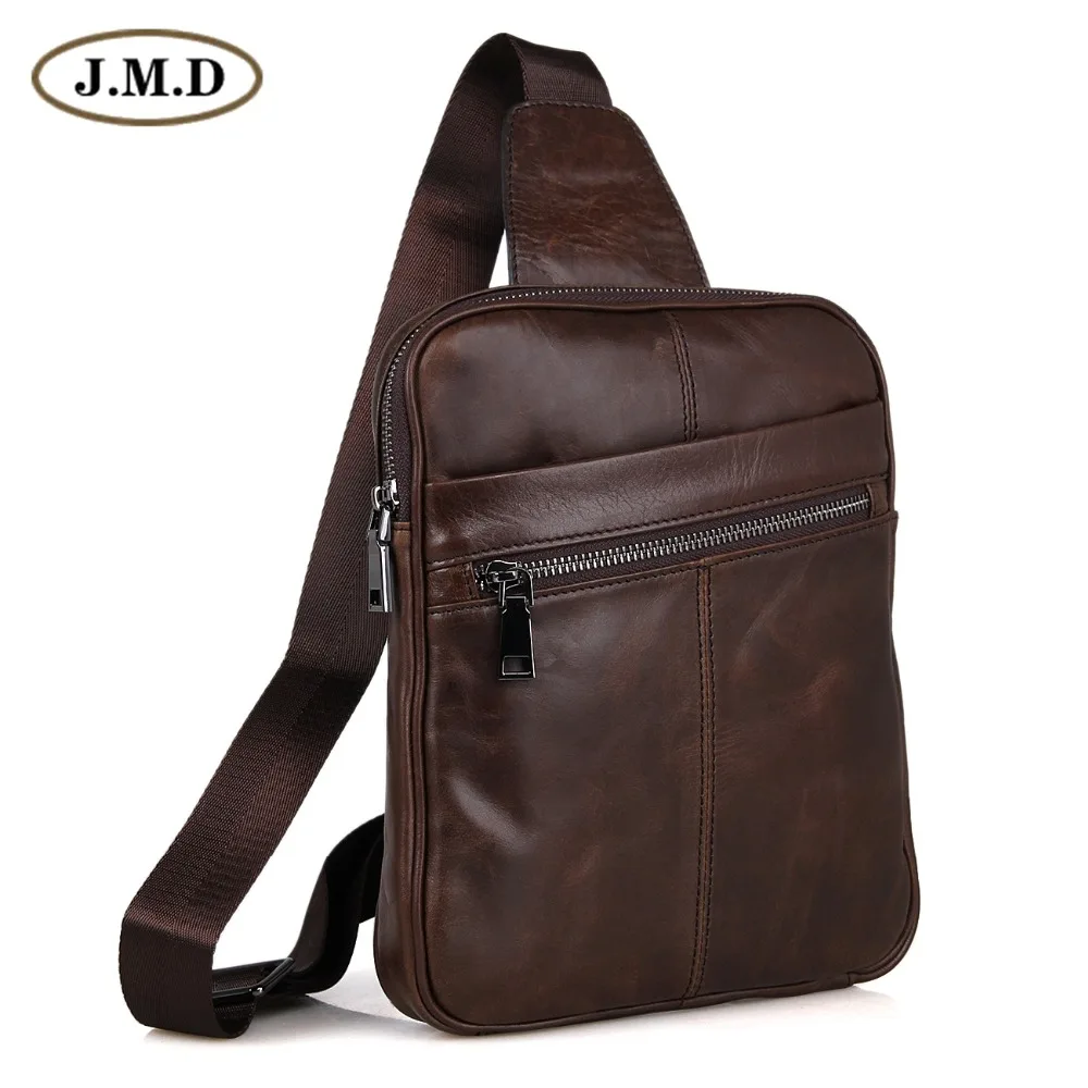 JMD Vintage Leather High QualIty Mens Chest Bag For Boy Cross Body Boys Small Backpack 7217C-1 JMD Vintage Leather High QualIty Mens Chest Bag For Boy Cross Body Boys Small Backpack 7217C-1