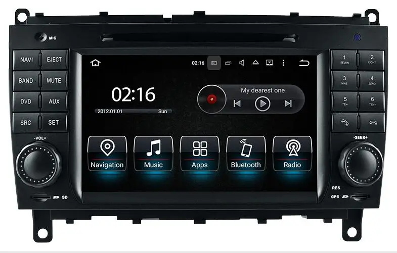 7-дюймовый автомобильный DVD gps плеер Android 9,0 для Mercedes Benz W209 CLK CLS W219 Радио Данные беспроводного обмена карта Камера Вход Wi-Fi Navi