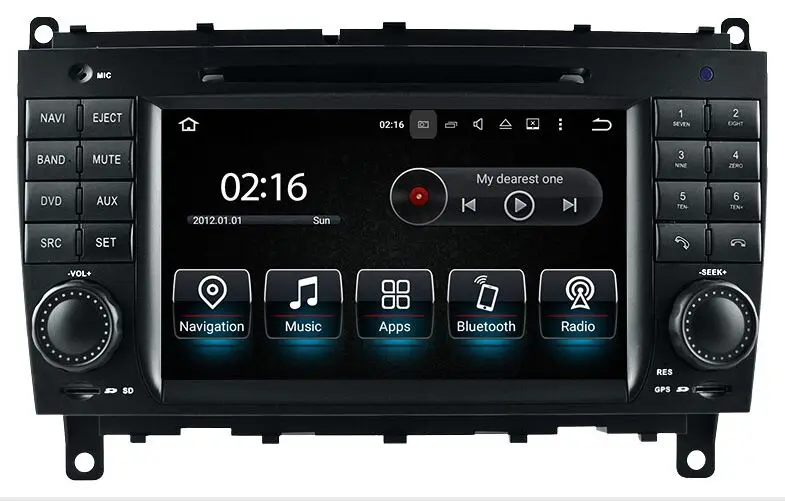 Cheap 7 Inch Car DVD GPS Player Android 9.0 For Mercedes Benz W209 CLK CLS W219 Radio Bluetooth RDS Free Map Camera Input Wifi Navi 8
