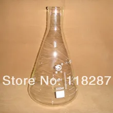 3000 мл, колба Erlenmeyer, коническая бутылка, узкая шея, лабораторная колба Erlenmeyer