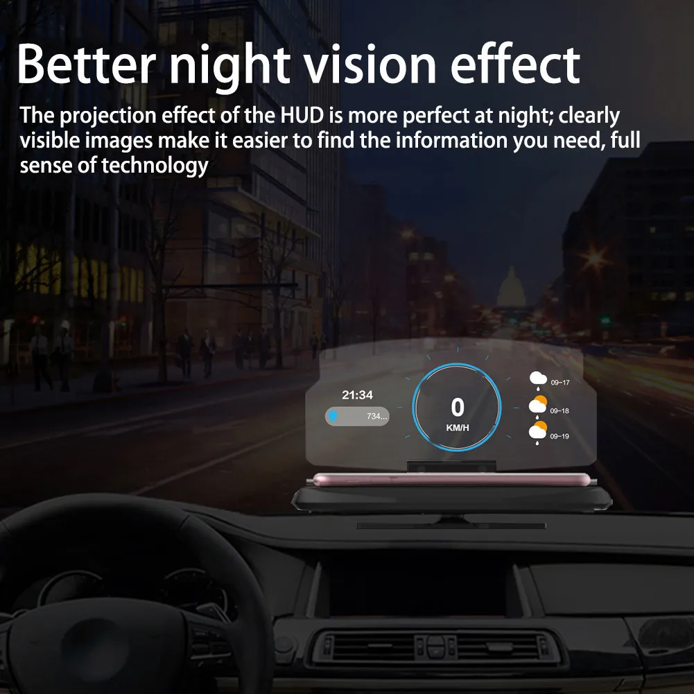  Neueste Universal HUD Head Up Display System Mobile GPS Navigation Halterung Auto handy Halterung S