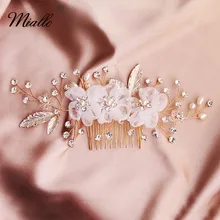 Miallo, новинка, белые цветы, свадебные заколки для волос, заколки для женщин, свадебная расческа для волос, ювелирные аксессуары для волос, головные уборы