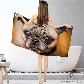 

Custom pug-puppies- (1) Bathroom Washcloth Towels Face Towel/Bath Towel Shower Towels Size 33x74cm/72x143cm#18-12-16-03-148