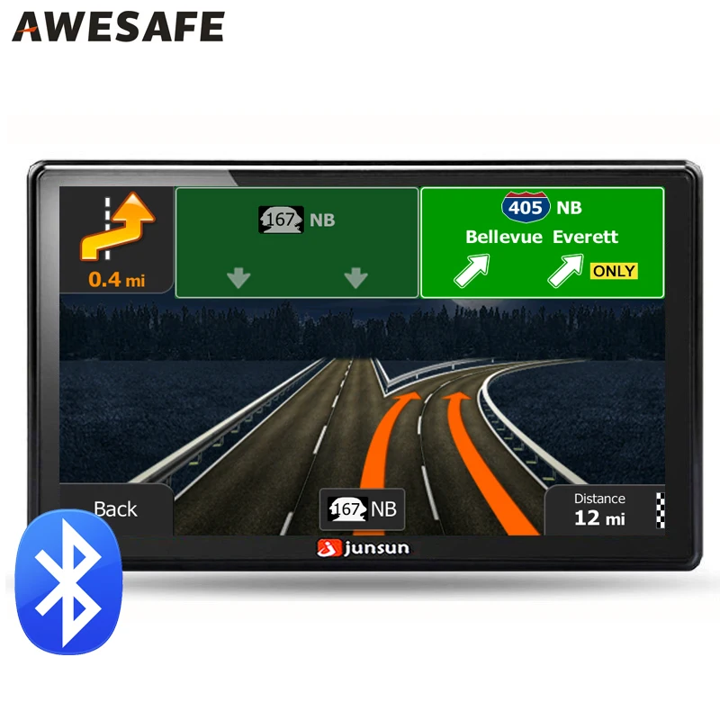 7 inch Car GPS navigation Bluetooth avin 256MB 800Mhz 8GB Full Europe/USA/ Russia navitel navigator Sat Nav Truck vehicle gps
