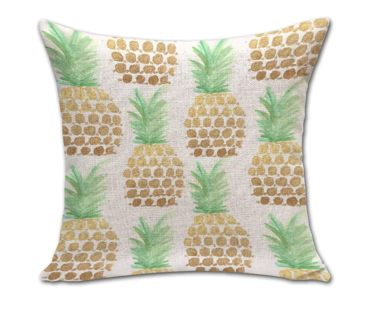 Многостильный льняной ананас домашний офисный диван с подушкой наволочки подушки, Наволочки - Цвет: P